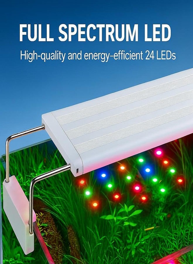 VAYINATO® P-600 Series LED Aquarium Light - Full Spectrum (WRGB) High Brightness, Extendable Brackets (50-60cm), Energy-Saving Fish Tank Lighting for Freshwater & Saltwater Plants - Image 2